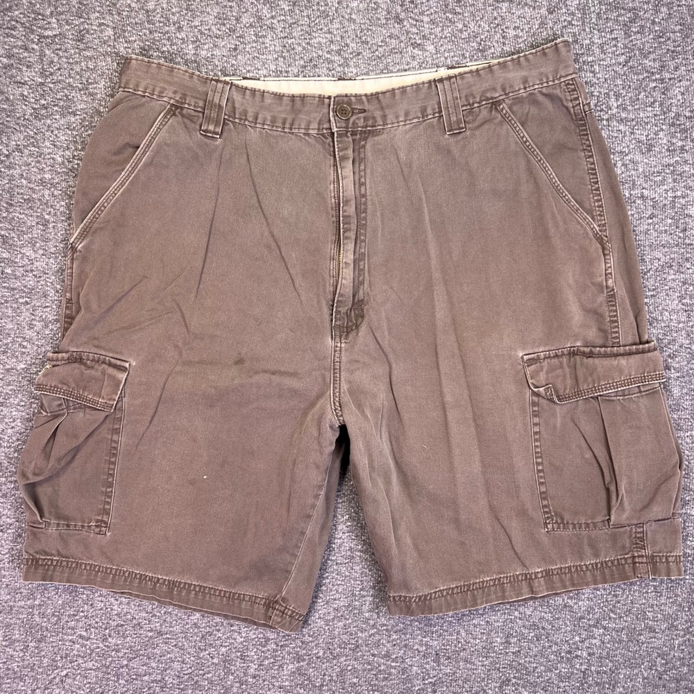 Wrangler Hero‎ Shorts Mens 38 Brown Cargo Relaxed Utility Workwear Cotton 37x9.5